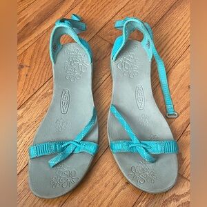 Women's Keen La Paz Wrap Teal Green‎ Gray Sandals Size 11 1003828 CD1111